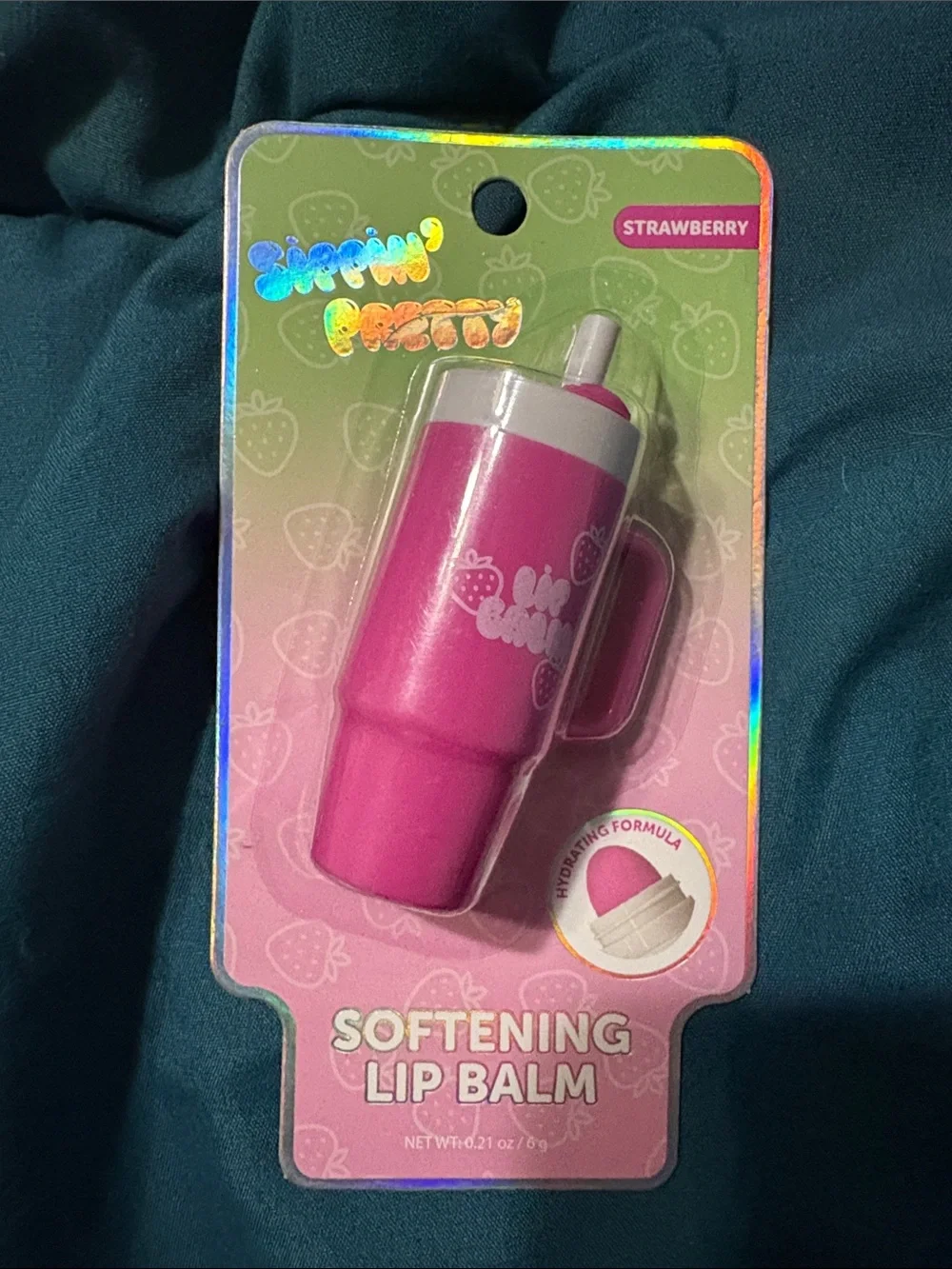 Big Cup-like Lip Balm - Strawberry Pink Softening Lip Balm - Cup Design